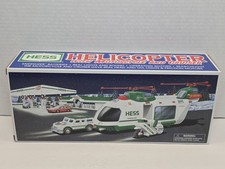 2001 Hess Helicopter with Motorcycle and Cruiser NEW IN ORIGINAL BOX