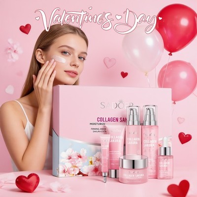 JAPAN SAKURA SKINCARE SET ~ 6 PC ASSORTED SKINCARE SET ~ BOXED