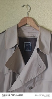 Vintage Christian Dior Monsieur Double-Breasted Trench Coat with Removable Liner