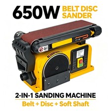ELECTRIC BELT + DISC SANDER 650W 2in1 WOOD METAL LINISHER BENCH TOP LARGE TABLE