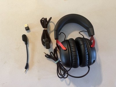 HyperX Cloud III Wired Gaming Headset 53mm Drivers DTS USB-C 3.5mm Black/Red EUC