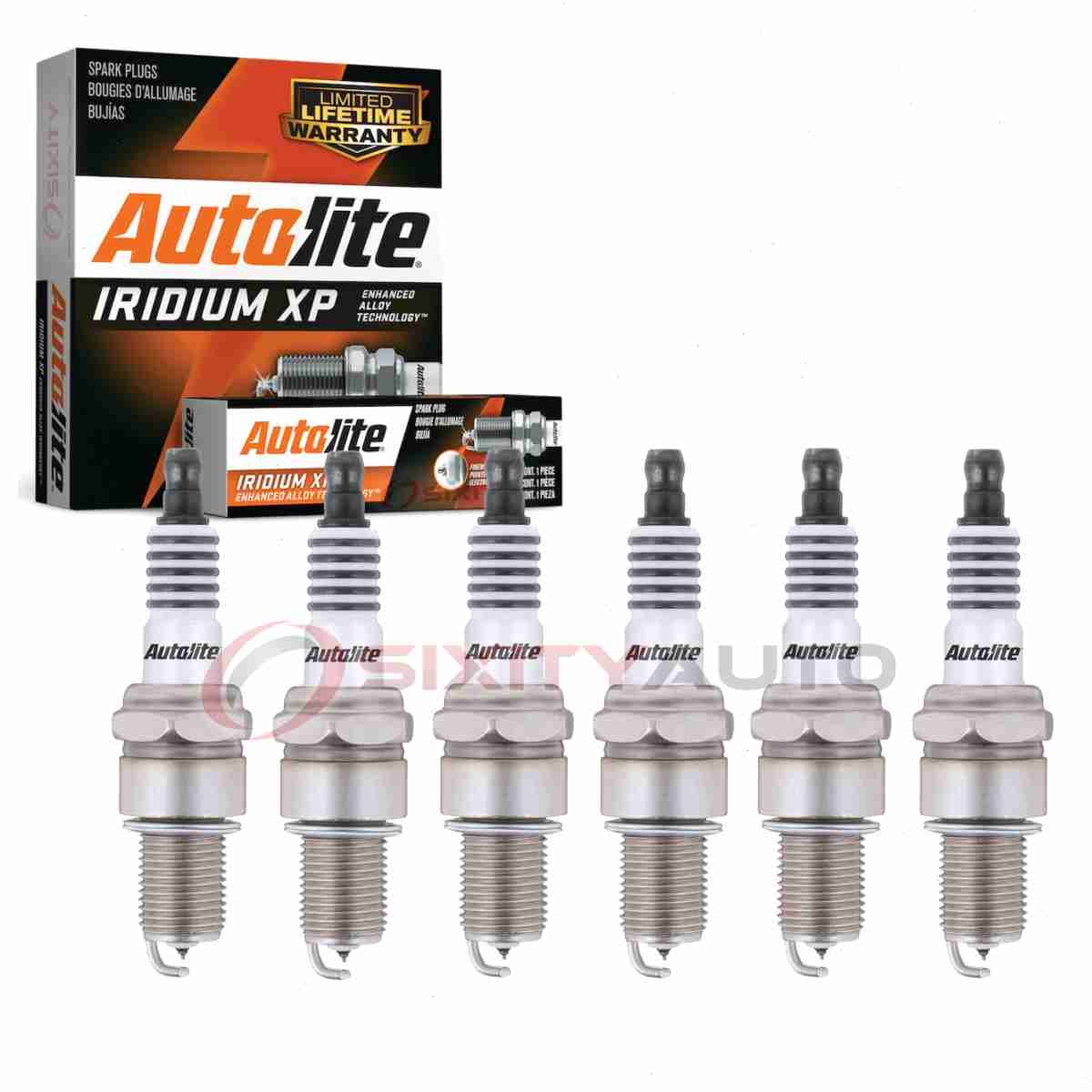 6 pc Autolite Iridium XP Spark Plugs for 1989-1990 Maserati 430i Ignition xq