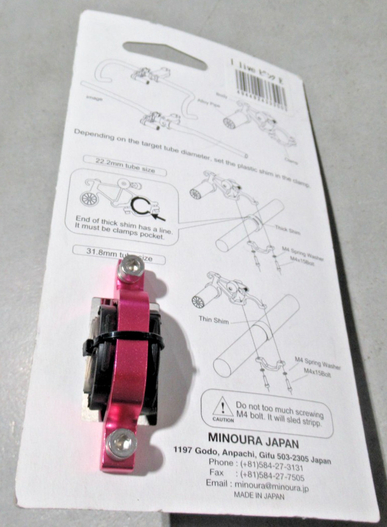 Minoura I live Multiple Accessory Holder with Bell in Pink *BRAND NEW*