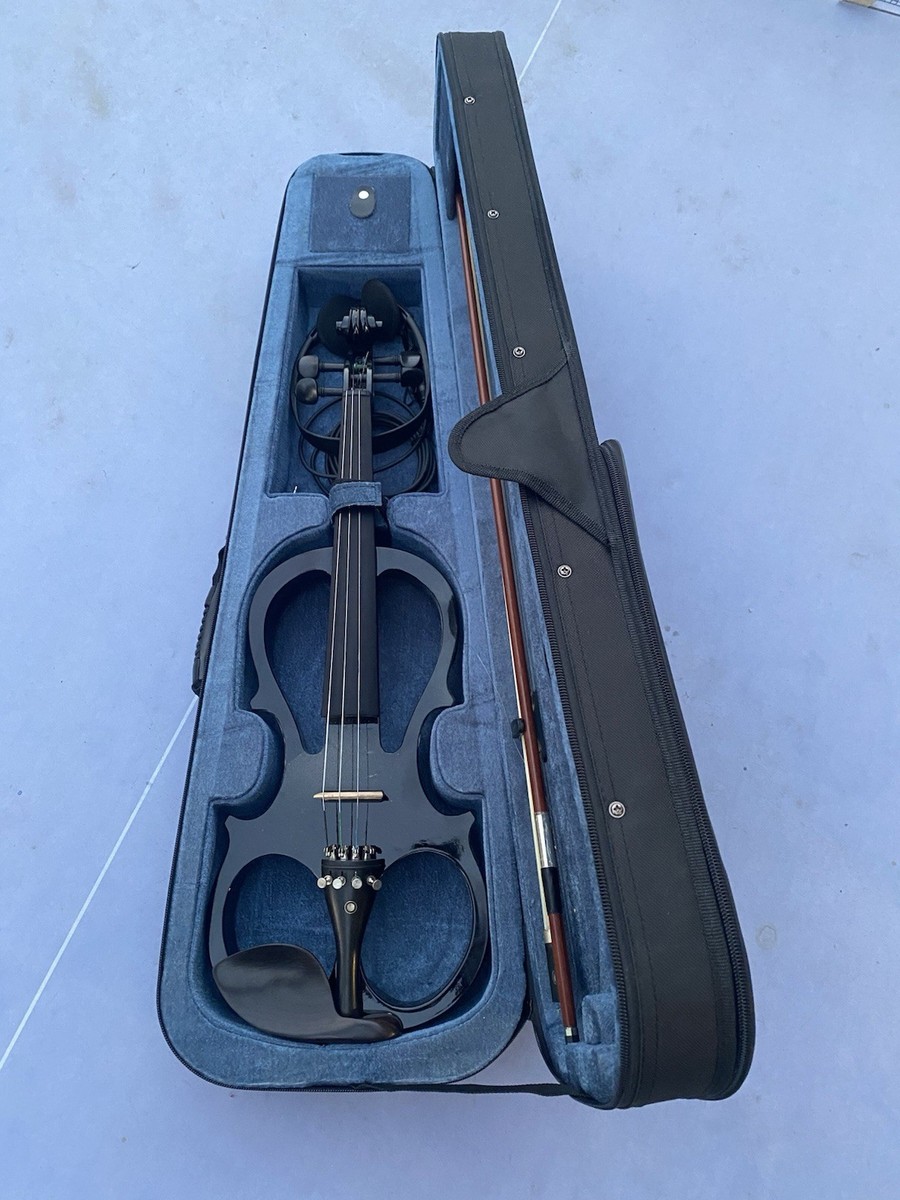 Cecilio Electric Violin 4-String Black with Bow and Hard Case | eBay