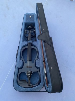 Cecilio Electric Violin 4-String Black with Bow and Hard Case | eBay