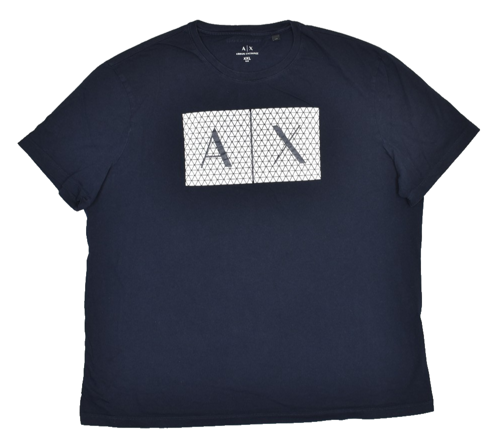 Armani Exchange Men's Navy Blue A|X T-Shirt Regular Size XXL Armani Exchange Men's Navy Blue A|X T-Shirt Regular Size XXL