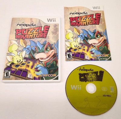 Neopets Puzzle Adventure (Nintendo Wii, 2008) Complete Game CIB - Tested