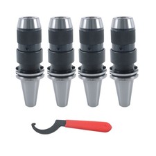 4 Pack CAT40 1/2'' Collet Chuck CNC Keyless Drill Chuck  For HAAS CAT40 APU13