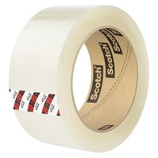Scotch 371 Carton Sealing Tape, 2.1 Mil, Clear, Pk6
