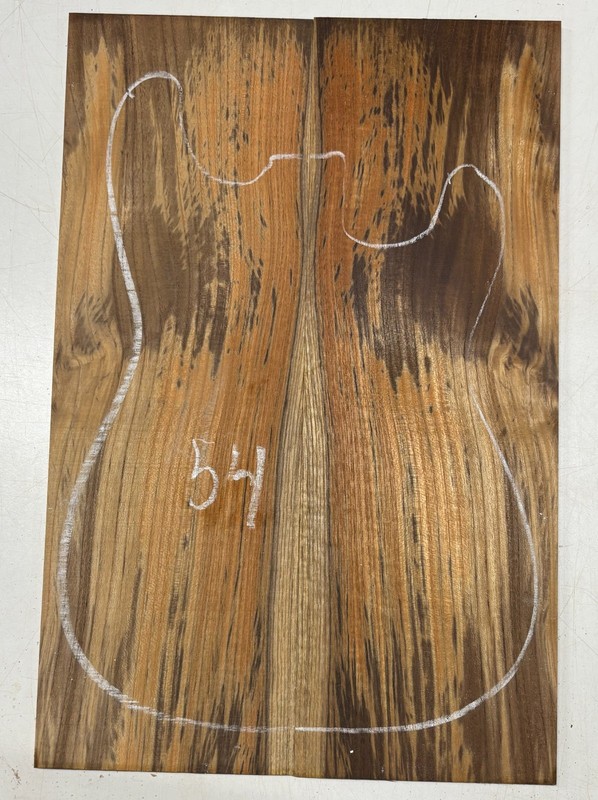 Teak Electric Guitar Drop Top 21" x 7" x 3/16" Luthier Tonewood Supplies #54