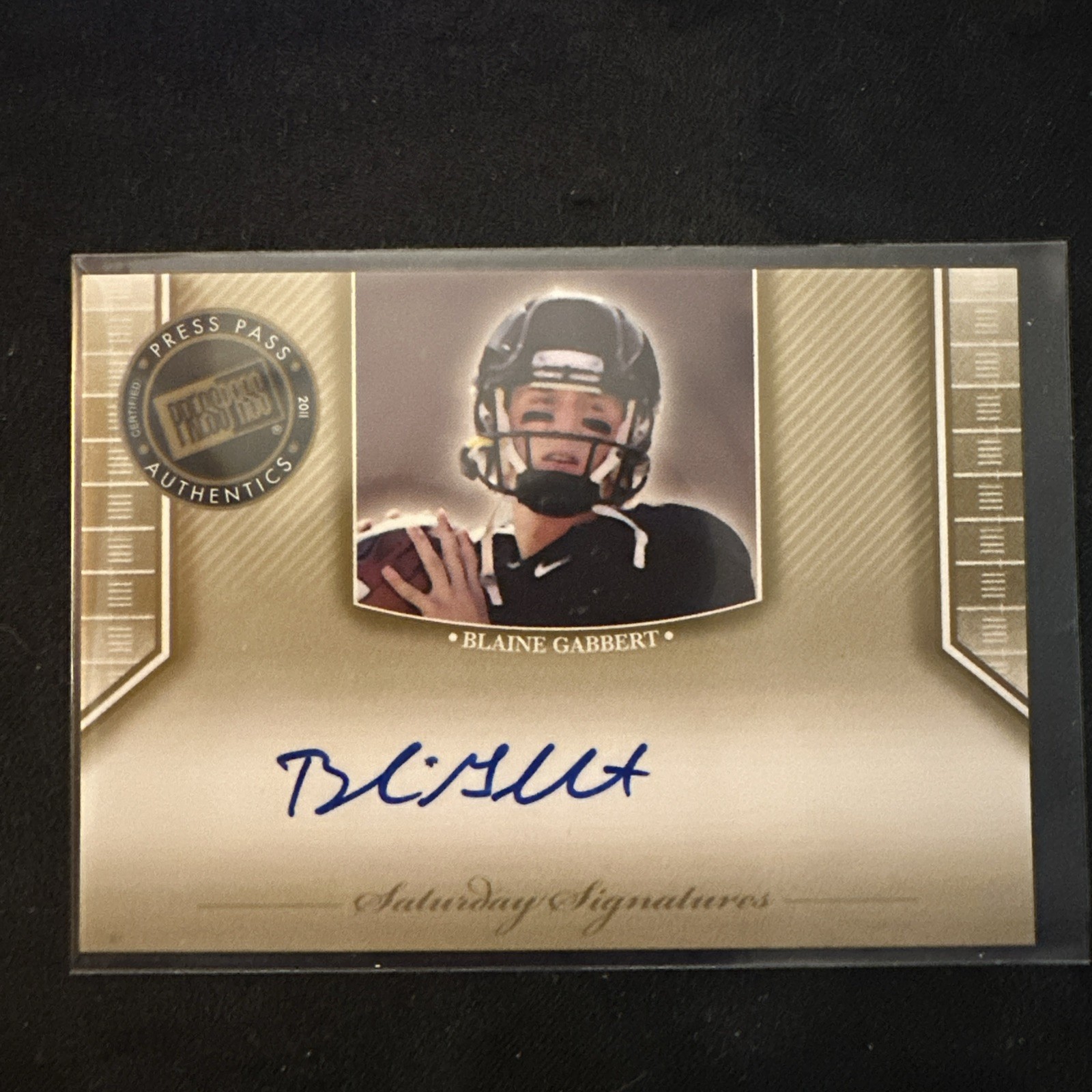 Blaine Gabbert Press Pass Legends Saturday Signatures #SSBG Base