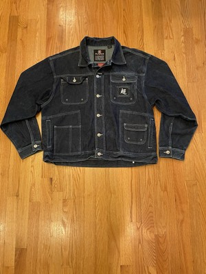 Vintage Kani Jeans Denim Jacket Sz XL 90s Indigo Blue 