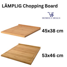 New IKEA LAMPLIG Large Cutting Chopping Board 2 Size Stable Base Bamboo