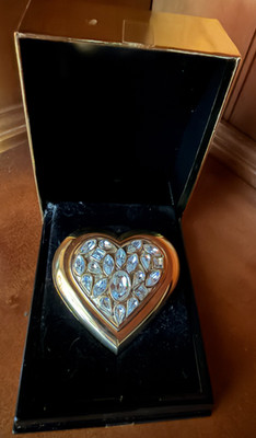 Rare Find: Limited Edition Jeweled Powder Compact by YSL, 1980's, NEW WITH BOX