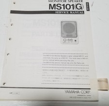 Vintage Yamaha MS101 G Monitor Speaker Service Manual and Parts List