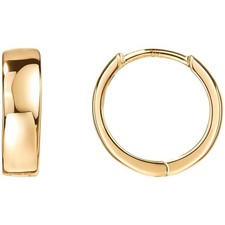 Sustainable 14K Gold Plated Huggie Earrings - Hypoallergenic Small Hoops