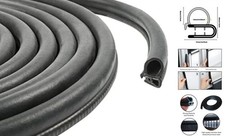 Rubber Edge Trim,Car Weather Striping,Door Rubber Seal Strip Trim 20 FT