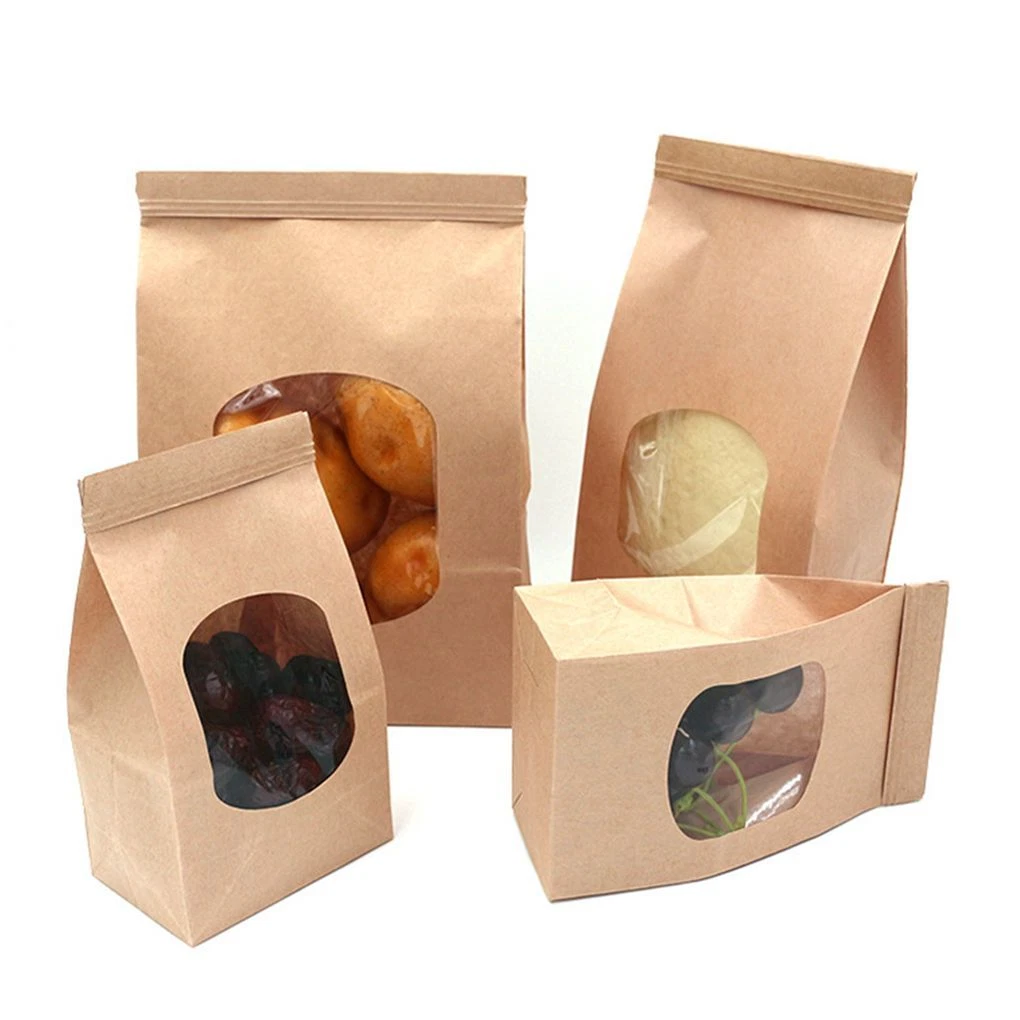 50pcs Transparent Plastic Bag With Handle Food Packaging Bag Party Favor  Baking Take Away Bags