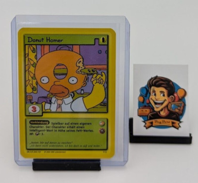 The Simpsons Sammelkartenspiel Donut Homer PROMO-Karte Selten neu und unbespielt