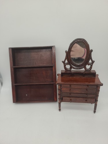 Classics by Handley Miniature Wooden Dollhouse Furniture Lot - Afbeelding 11 van 17