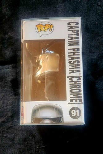Star Wars Captain Phasma Chrome Funko Pop 91, Smuggler's Bounty Exclusive MIB - Picture 4 of 6