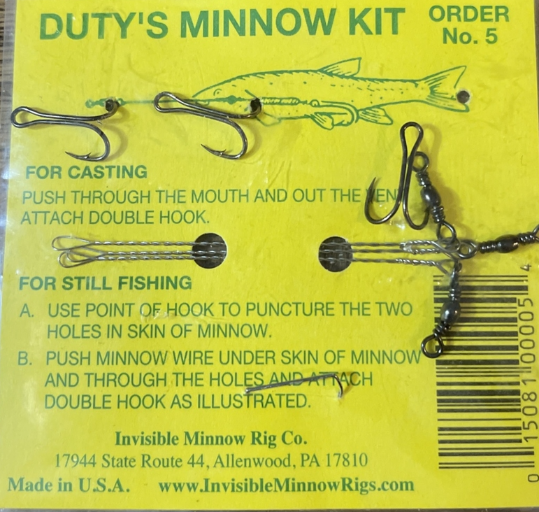 Duty's Minnow Kit Hook # 5-Brand New-SHIPS N 24 HOURS | eBay