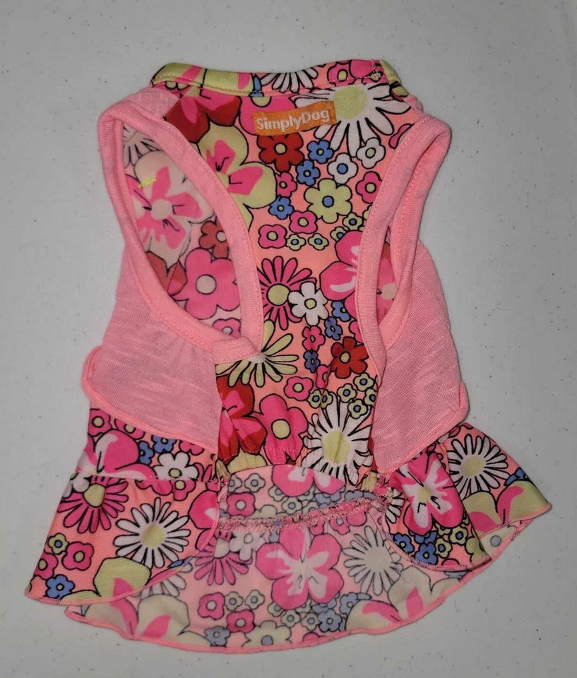 Traje de baño de una pieza para perros perrito ropa vestidos niñas - pequeño - rosa Foto 2 de 4