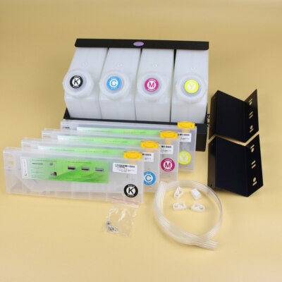 1 set 6 tanks+6 horizontal cartridges bulk ink system CISS for Roland VS640i 