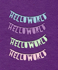 BABY HELLO WORLD die cuts scrapbook cards