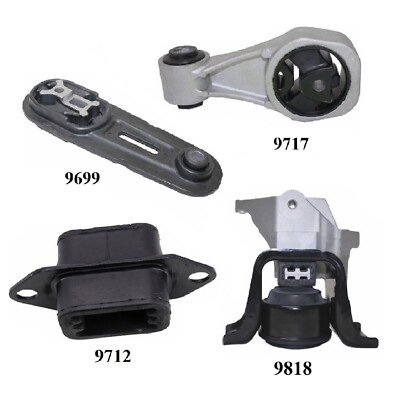 4PCS Motor&Trans Mount For Nissan Sentra 1.8L 2013-2019 2018 9699 9712 9717 9818