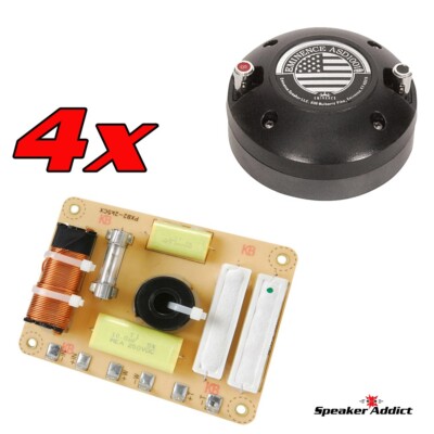 4pack Eminence PXB2:2K5CX 2-WayCoAx Speaker Crossover and ASD1001 HF driver