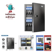 32 Key Cabinet Organizer, Key Lock Box, Key Safe Security Storage Lockbox Hol...