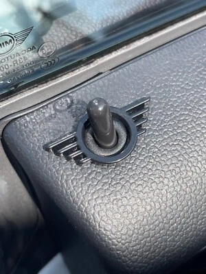 2 x Black Satin Metal Door Pin Surround Badge For MINI Cooper S ONE R53 R56 F56