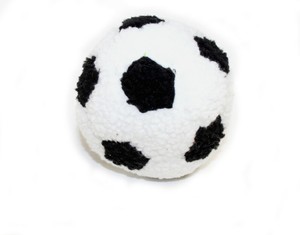 plush football dog toy