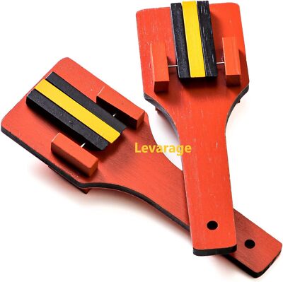 Levarage Yosakoi Clapper Naruko Handheld Wood Percussion 2pcs Red