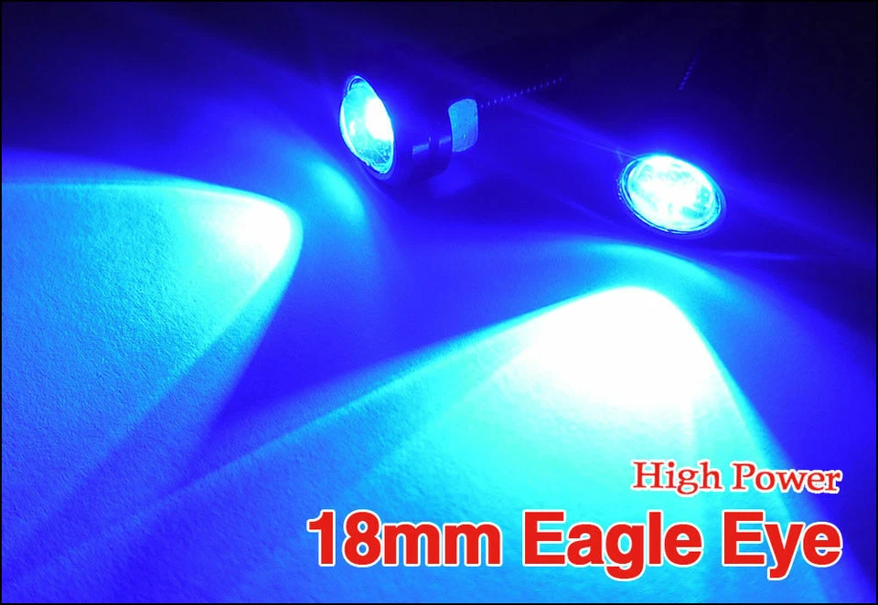 20X Blue Motor Car 9W 18mm Eagle Eye Light LED DRL Daytime Running Backup Lamp - Image 4 of 4