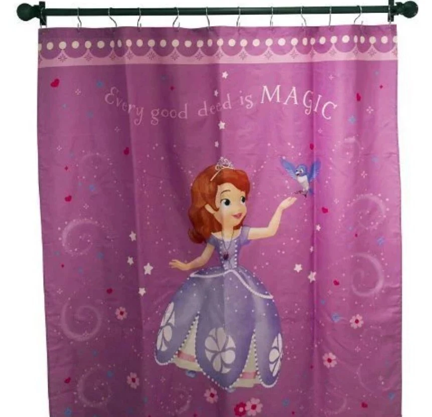 Disney Princesa Sofía La Primera Cortina de Ducha Microfibra 72x72 Baño Niñas Foto 3 de 3