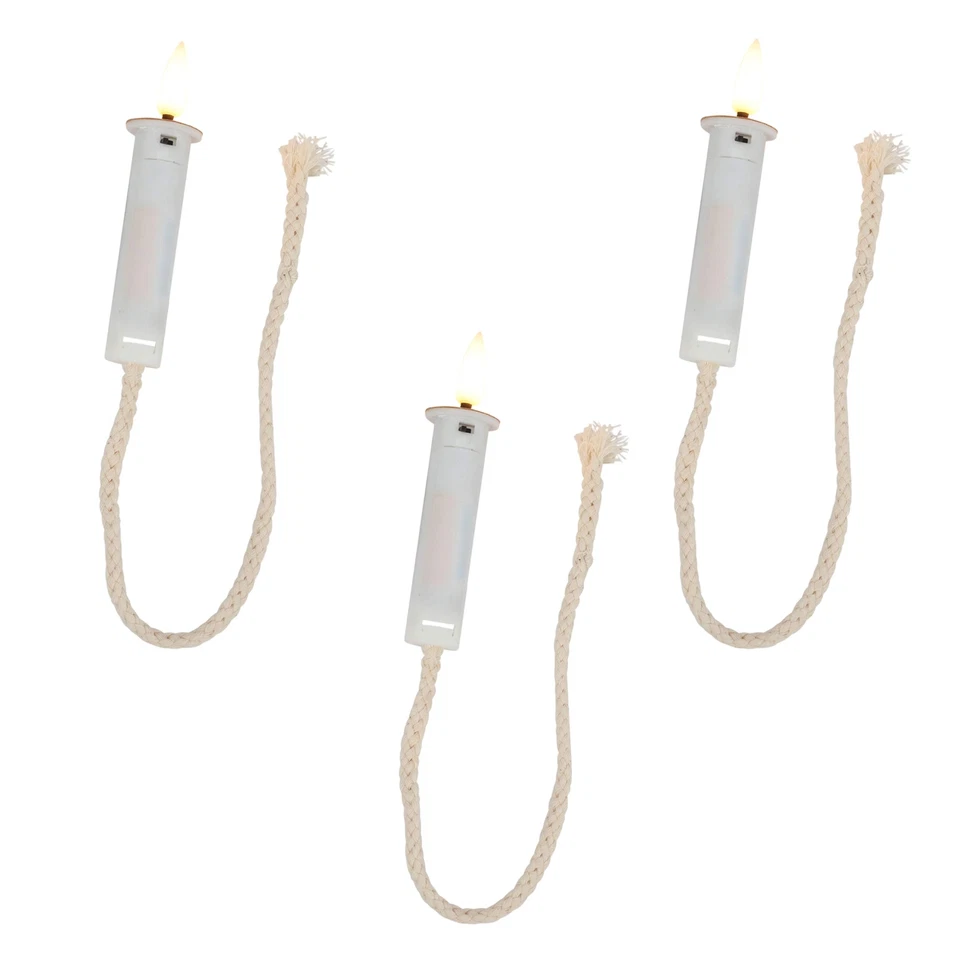 LED Korken 3 St. für Flaschen Öllampen-Optik 6/18h Timer mit 32cm Docht warmweiß - Bild 2 von 4