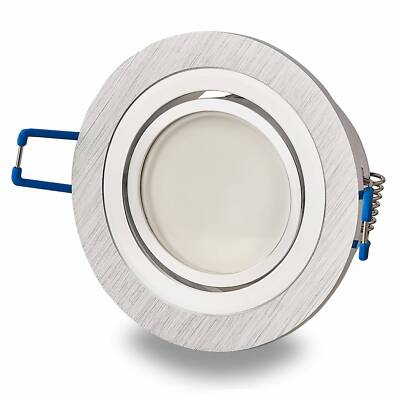 6x LED Einbaustrahler rund 5-7W MR16 Einbaurahmen Deckenlampe schwenkbar 75mm
