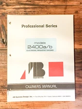 AB Systems Model 2400 A 2400B Freq. Divider Owner / Instruction Manual *Orig*