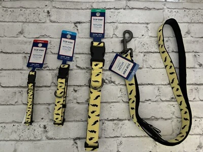 Top Paw Yellow Lightning Bolt Collar Or Leash NWT