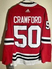 ADIDAS AUTHENTIC ADIZERO NHL JERSEYCHICAGO BLACKHAWKS COREY CRAWFORD RED SZ 50