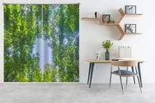 3D Green Leaves Sky ZHUA027 Photo Curtain Window Blockout Fabric Amy 2023