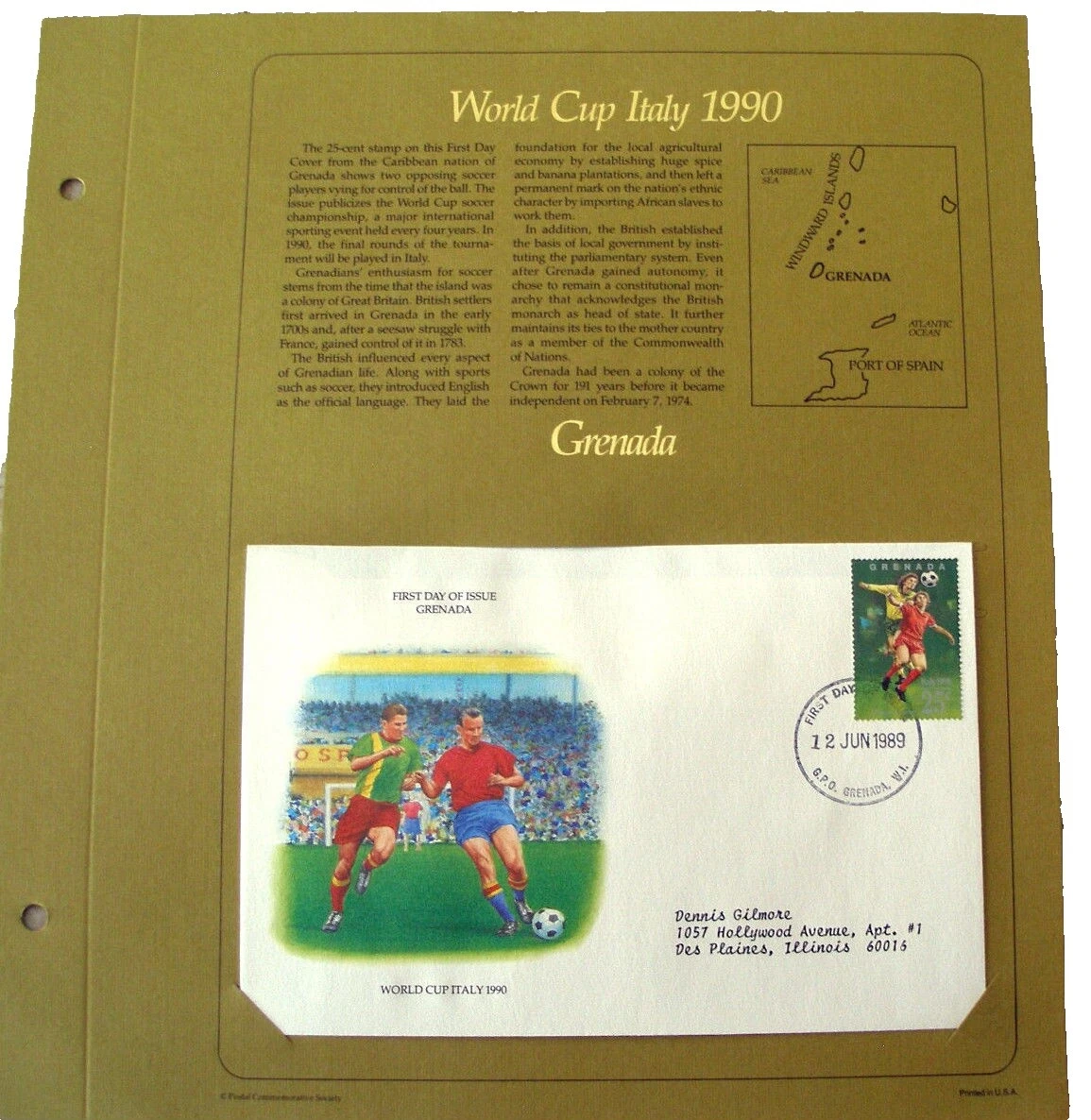 Estampillas de béisbol del primer día cubierta Grenadian (1974-presente)