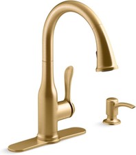 Kohler K-REC23863-SD-2MB Motif Pull Down Sprayer Kitchen Faucet, Moderne Brass