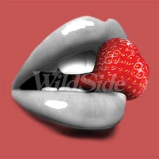 Lips And Strawberry T Shirt  You Choose Style, Size, Color 20103