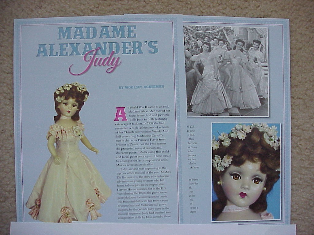 3p History Article Madame Alexander Judy Garland Portrait Doll