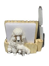 E&S Imports Poodle MAGNETIC NOTE PAD with Pen NEW #46480-28 Sits DESKTOP - C