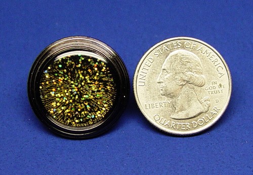 Unknown Brand Set of 8 Acrylic Face MultiColor Glitter Starburst Plastic Button - Picture 2 of 10