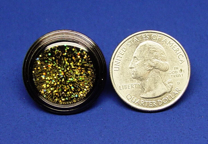 Unknown Brand Set of 8 Acrylic Face MultiColor Glitter Starburst Plastic Button - Image 2 of 4